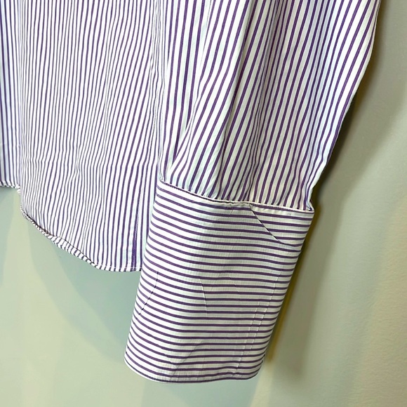 Thomas Pink Men Slim Fit 100% Cotton Dress Button Down French Cuff Shirt 15.5 - Picture 10 of 11